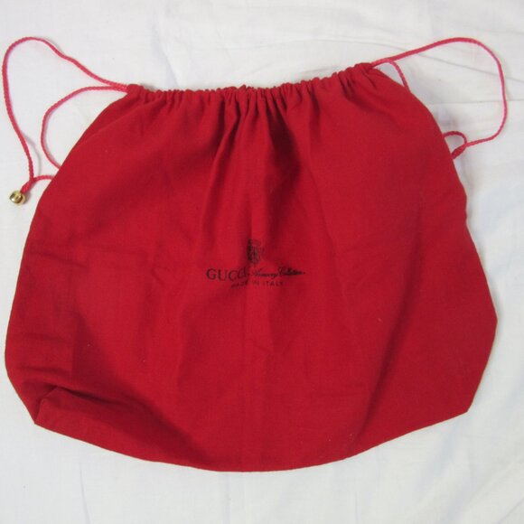 Gucci Dust Bag Storage Cover Drawstring Red Logo 18.5"x13" Made in Italy - Picture 1 of 4